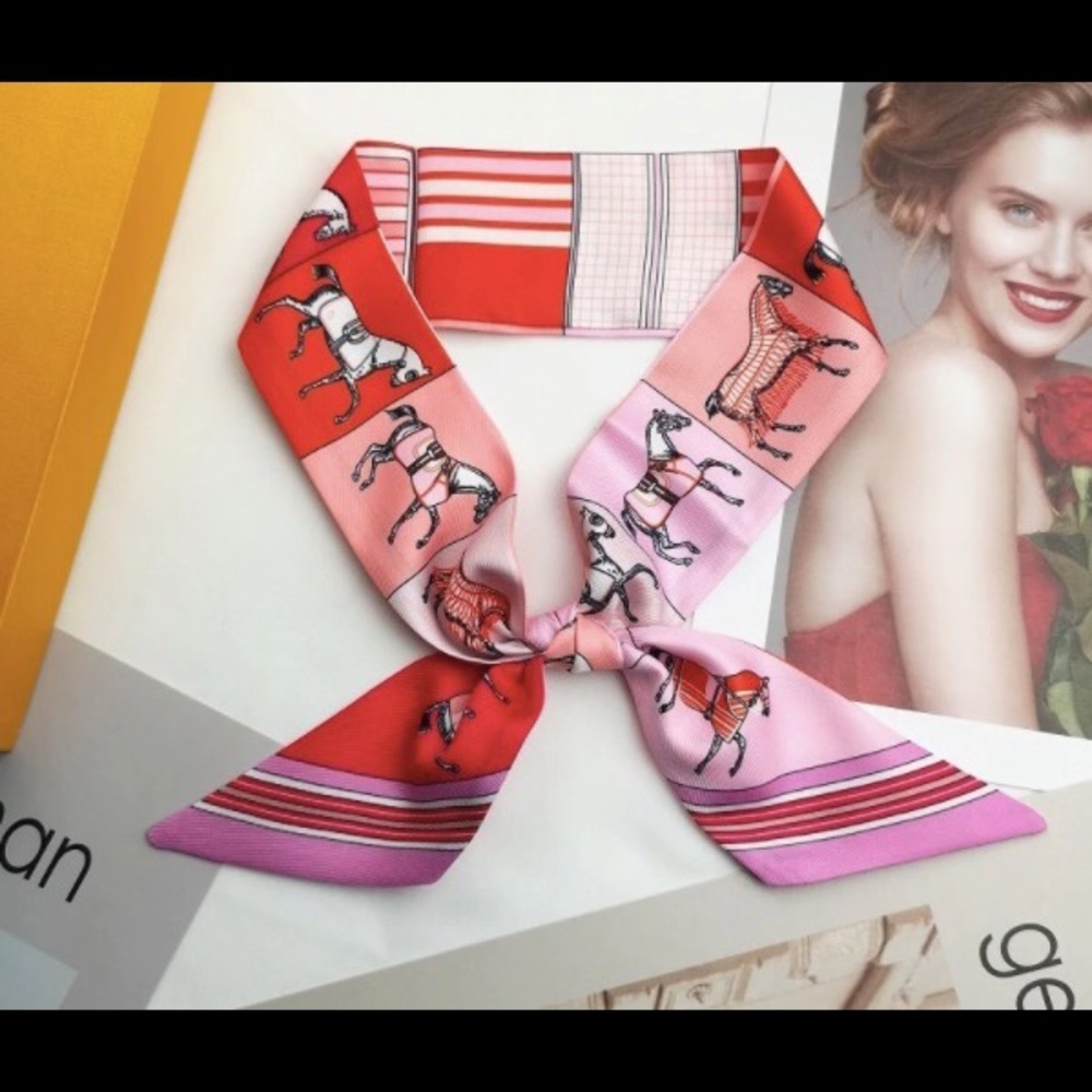 Pink Tie Scarf/Twillie